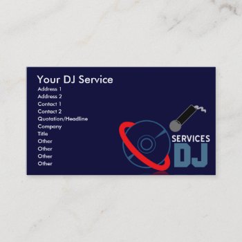 Dj Services Business Cards by Baysideimages at Zazzle