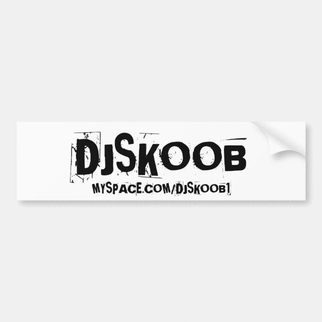 Dj SKOOB BUMPER Bumper Sticker (Front)