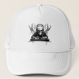 DJ Skull Music Trucker Hat