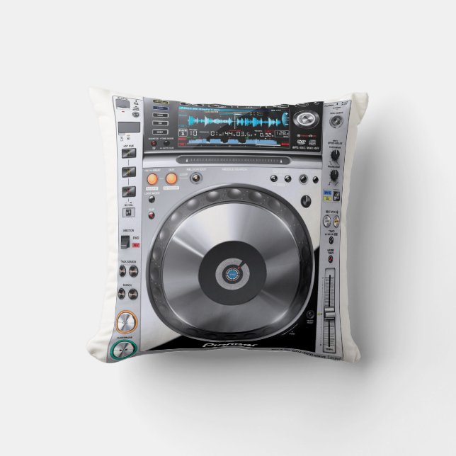 DJ Sleep Throw Pillow (Front)