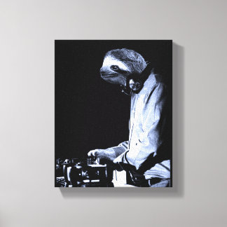 DJ Sloth Canvas Print
