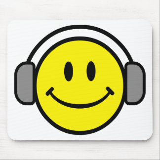 DJ Smiling Face Mouse Pad
