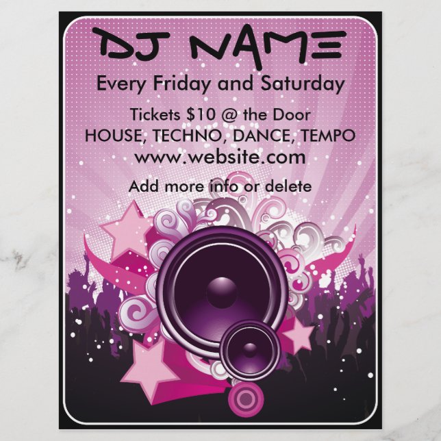 DJ Speaker Music Flyer (Front)