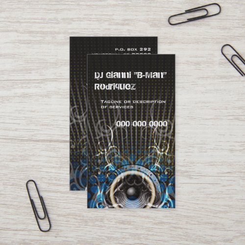 DJ Speaker Rays Business Card