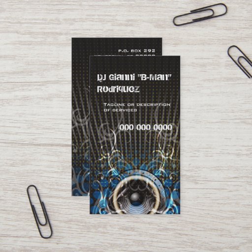 Customizable DJ Speaker Rays Business Card