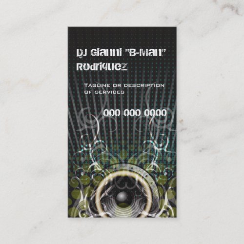 DJ Speaker Rays Business Card