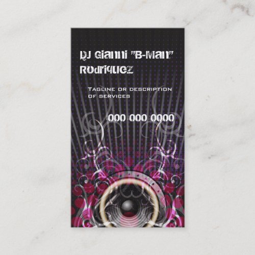 DJ Speaker Rays Business Card