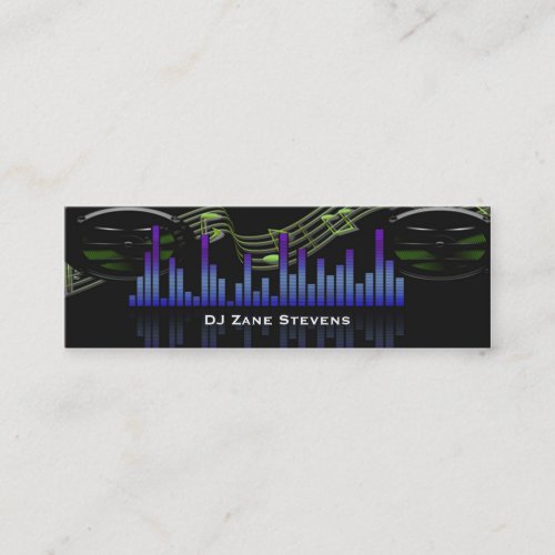 DJ Speakers Music Staff Notes Sound Bar Mini Business Card