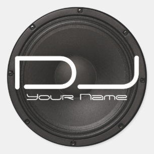 DJ Sticker with Bass Design