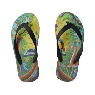 Dj style kid's flip flops