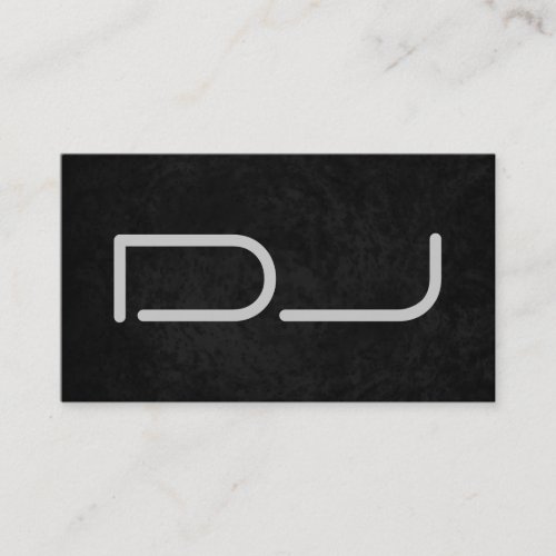 DJ Stylish Black Grey Background Business Card