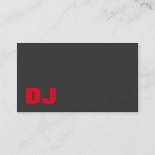 DJ Stylish Grey Background Red Orange Business Card