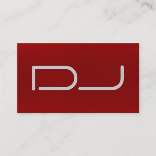 DJ Stylish Red Background Modern Business Card