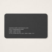 DJ Stylish Red Orange Grey Headphone Profile Card (Back)