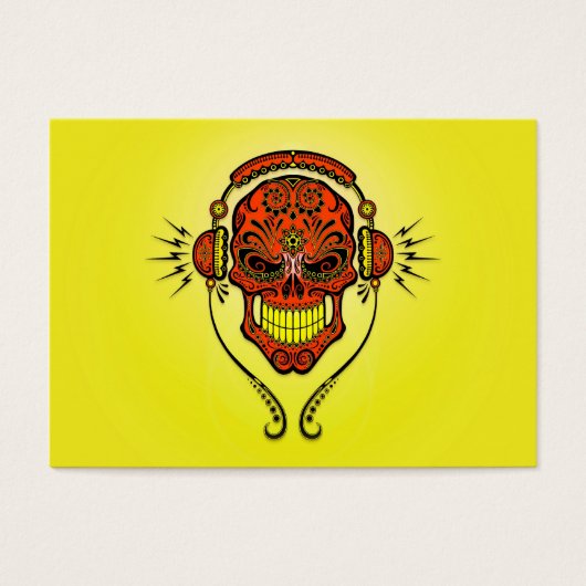 DJ Sugar Skull, red and yellow (Front)