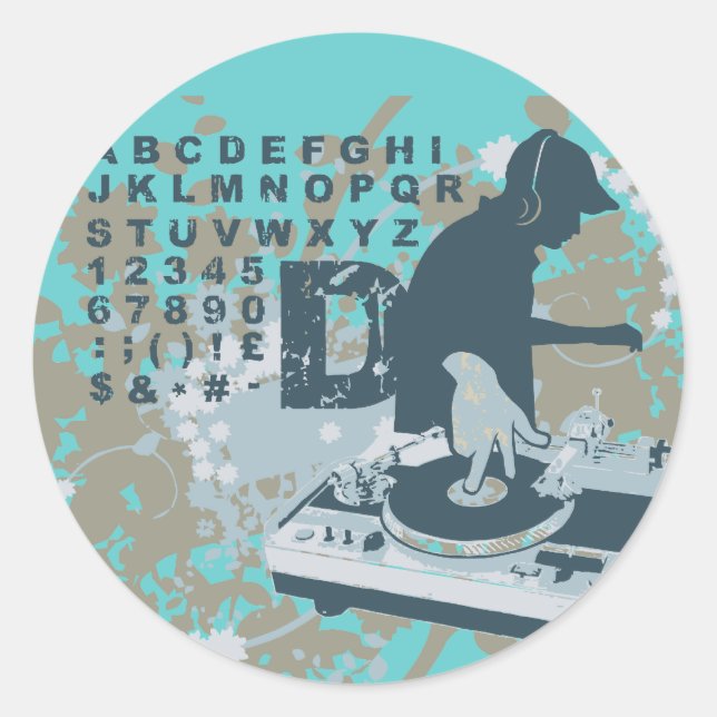 DJ T-shirts and Gifts Classic Round Sticker (Front)