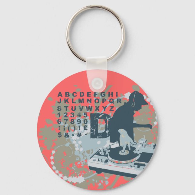 DJ T-shirts and Gifts Keychain (Front)