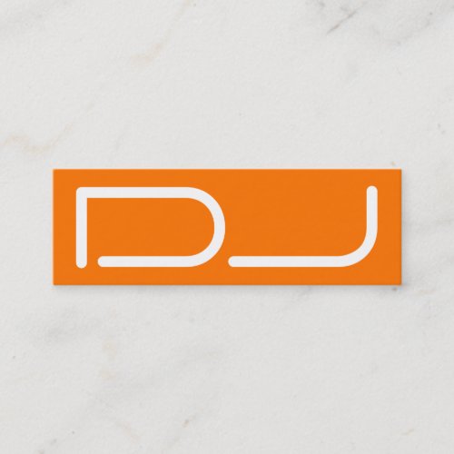 DJ tag giant stand out logo style orange