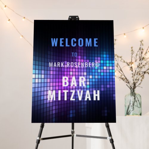 DJ Techno Dance Party Bar Mitzvah Foam Board
