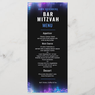 DJ Techno Dance Party Bar Mitzvah Menu