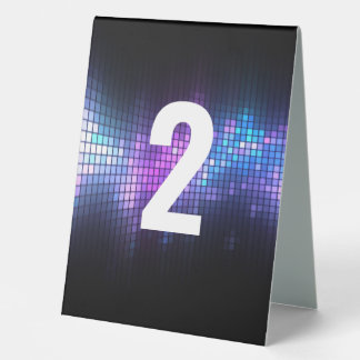 DJ Techno Dance Party Bar Mitzvah Table Tent Sign