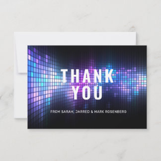 DJ Techno Dance Party Bar Mitzvah Thank You Card