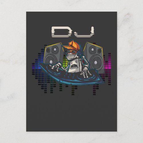 DJ Techno Music Party edm Festival Sound Postcard