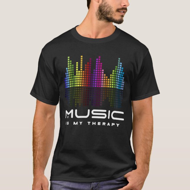 DJ Techno Therapy Music Equalizer edm Party T-Shirt (Front)
