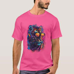 DJ Tiger Music Producer Beatmaker House Music Head T-Shirt