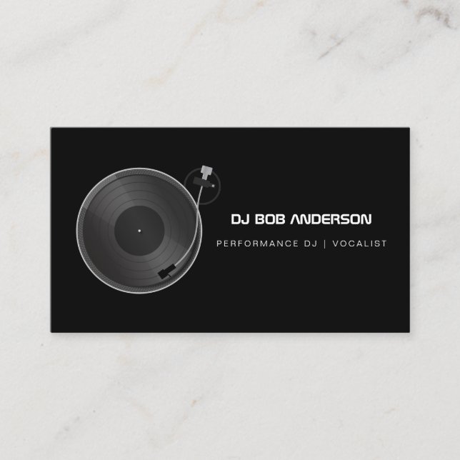 DJ turntable  Business Card (Front)