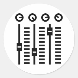 DJ Turntable Classic Round Sticker