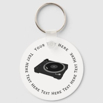 Dj Turntable Keychain by istanbuldesign at Zazzle
