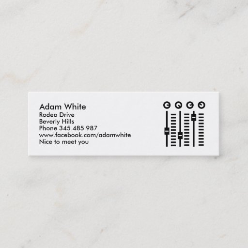 Customizable DJ Turntable Business Card Template