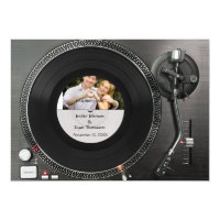 DJ turntable photo wedding Invitation