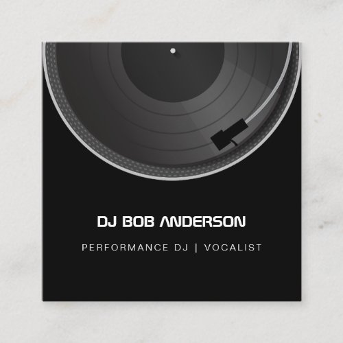 DJ turntable  Square Business Card