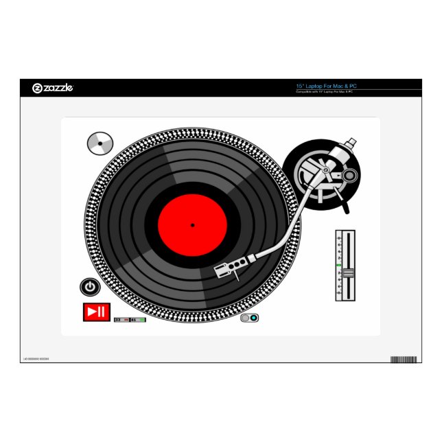 Dj Turntable urban vector Laptop Skin (Product)