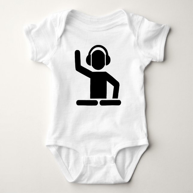 DJ Turntables Baby Bodysuit (Front)