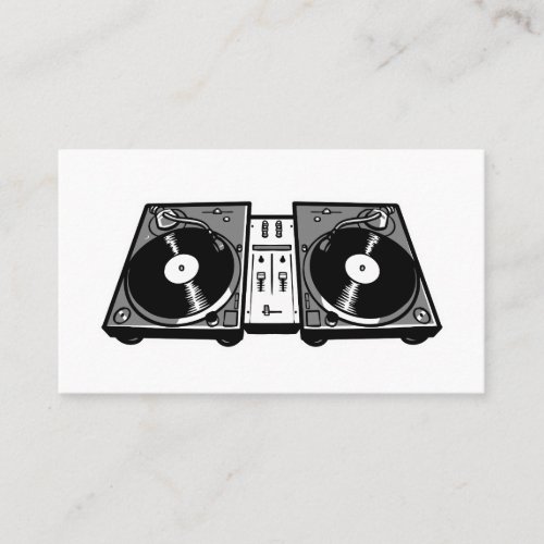 DJ Turntables Business Card