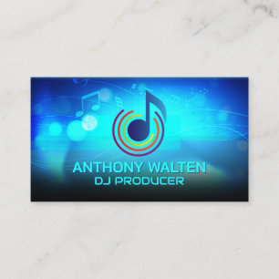 DJ Turntables Sound Equalizer Sound Logo Business Card