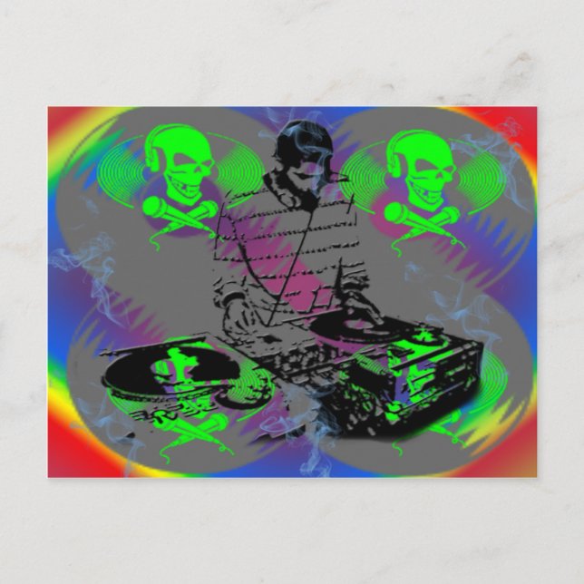DJ Vinal Spinner Postcard (Front)