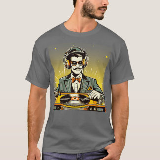 DJ Vintage Retro Msica Hombres Mujeres T-Shirt