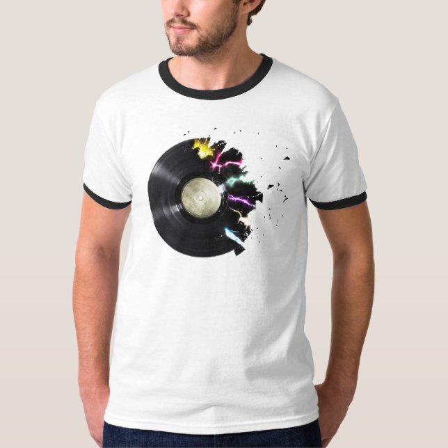 dj vinyl explosion T-Shirt (Front)