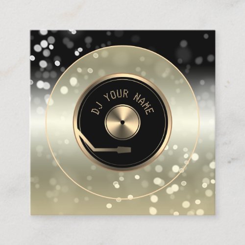 DJ vinyl plate player Business card