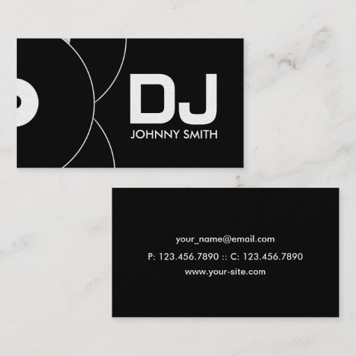 DJ Vinyl Record Music Business Card Zazzle