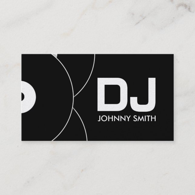 DJ Vinyl Record Music Business Card (Front)