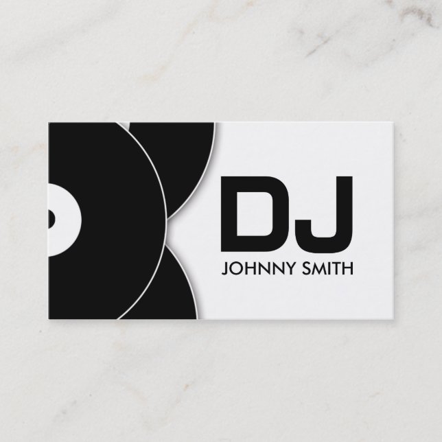 DJ Vinyl Record Music Business Card (Front)