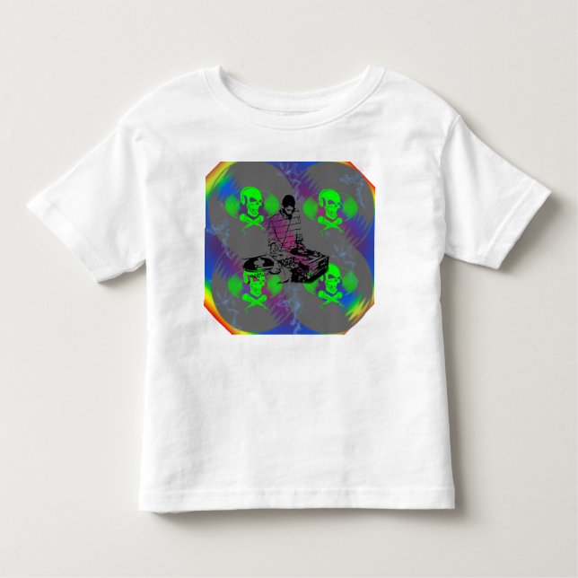 DJ Vinyl Spinner Toddler T-shirt (Front)