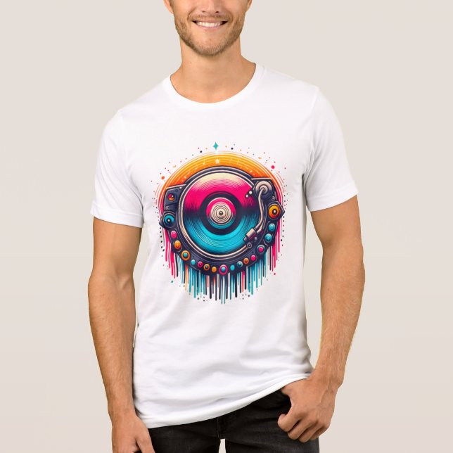 DJ Vinyl Vibes Tri-Blend Shirt (Front)