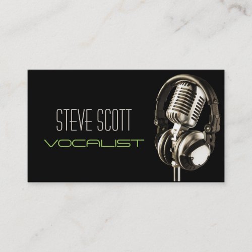 DJ VocalistSingerSoloPerformance Entertainment Business Card