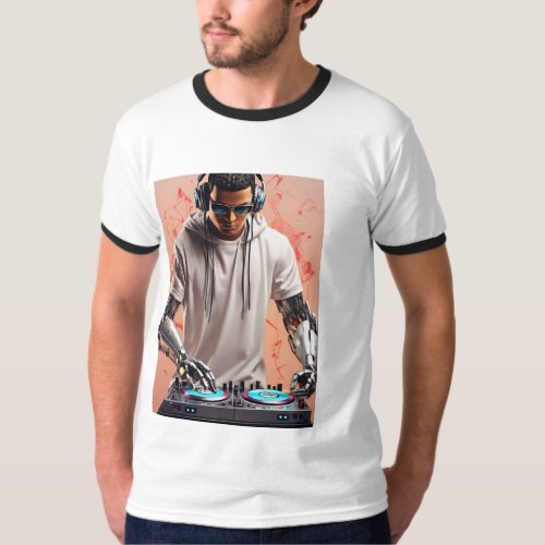 DJ vs Robot Battle T_Shirt